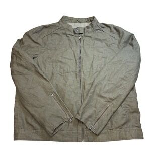 Marc Anthony | XXL | Jacket | Olive Green | Full Zip | Moto Style | Menswear